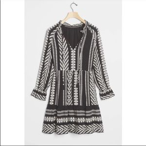 ANTHROPOLOGIE Black Dominique Pullover Tunic Dress NWT